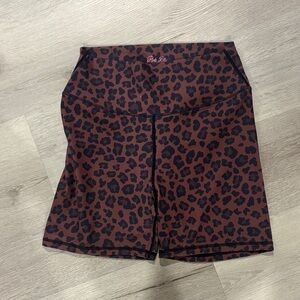 Pink Lily Brown and Black Animal Print Shorts